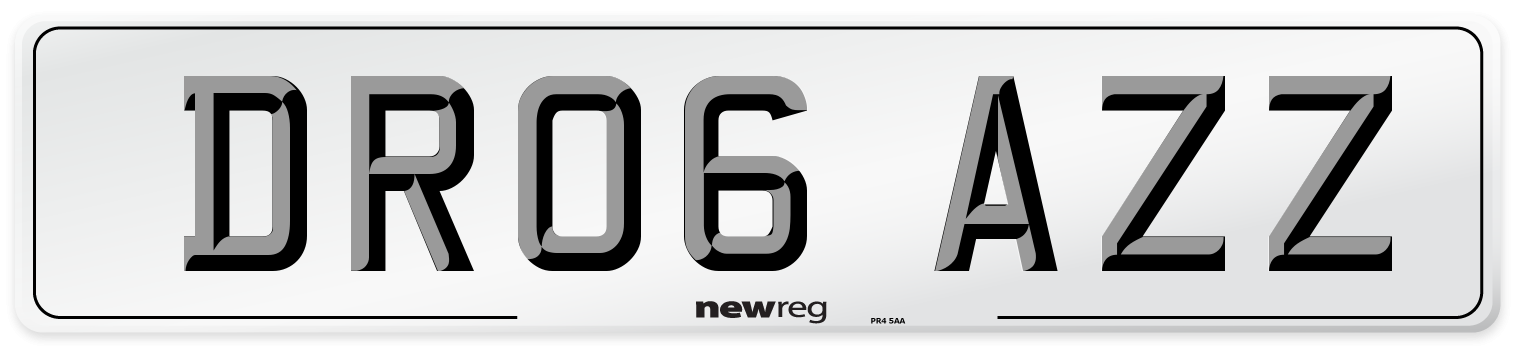 DR06 AZZ Number Plate from New Reg